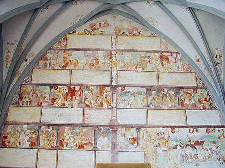 Welfengenealogiein der Vorhalle. Fresko von 1580 