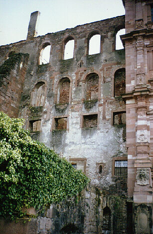 Heidelberg, Schloss, Gläserner Saalbau, Rückseite des Gläsernen Saalbaus