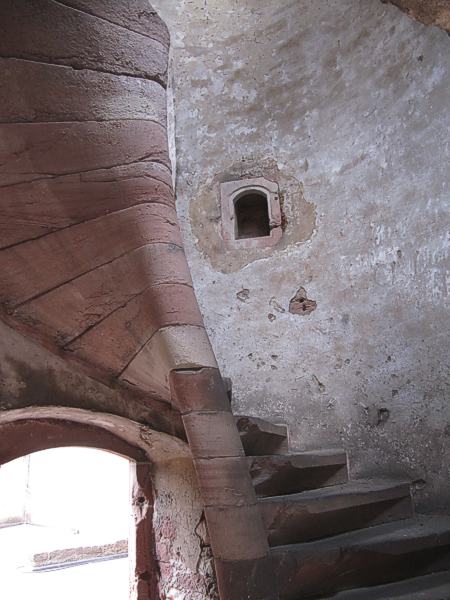 Schloss Heidelberg: Wendeltreppe im Apothekerturms