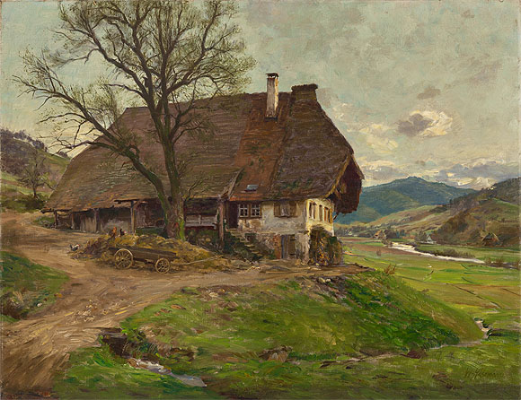 Wilhelm Hasemann, Schwarzwaldhaus. Um 1900. AMF, Foto Axel Kilian