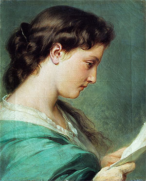 Franz Xaver Winterhalter, Die Briefleserin. 1860/1865. AMF, Foto Michel Jensch
