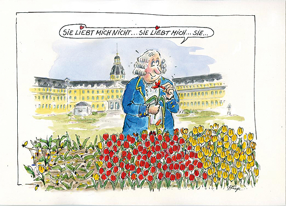 Karl Wilhelm Cartoon von Peter Ruge © Peter Ruge