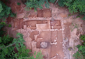 Luftbild der Grabungsstelle in Winger-sur-Moder