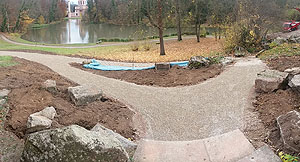 Rückbau der Wege am Merkurtempel. Foto: Henrike von Werder-Zyprian
