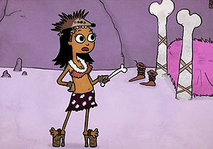 Cartoon: Steinzeitfrau