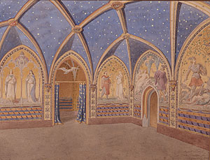 Schlossprojekt Falkenstein: das Schlafzimmer des Königs.