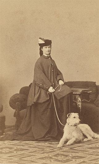 Ludwig Angerer: Elisabeth von Österreich-Ungarn mit ihrem Irischen Wolfshund „Horseguard“, 1865/1866. Museum Ludwig, Köln. Foto: Rheinisches Bildarchiv Köln