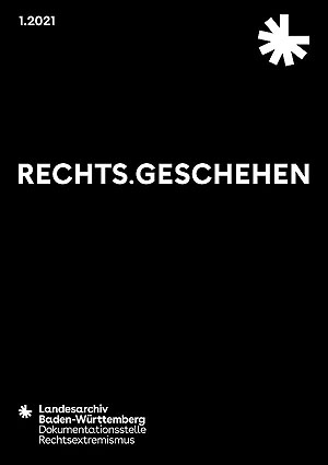 Cover der ersten Ausgabe von RECHTS.GESCHEHEN, dem Monatsbericht der Dokumentattionsstelle Rechtsexetremismus im Generallandesarchiv Karlsruhe