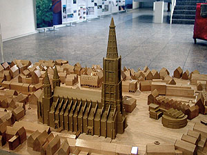 Modell des Ulmer Münsters und der umliegenden Stadtquartiere. Zustand um 2000, Ulmer Museum. Foto: kulturer.be