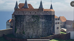 Virtueller Blick auf die Schildmauer