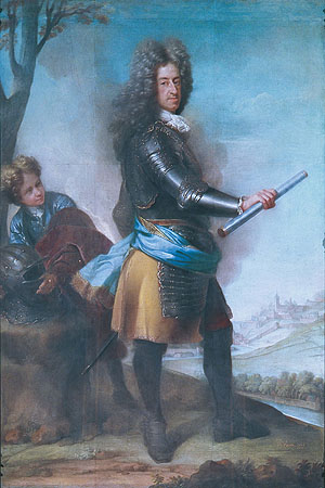 Kurfürst Max Emanuel, Gemälde von Joseph Vivien, 1706, Residenz München, Antichambre der Reichen Zimmer