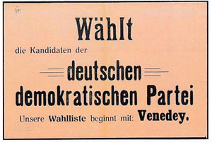 DDP-Plakat zur Wahl der Deutschen Nationalversammlung 1919; Vorlage LA BW GLA P1066