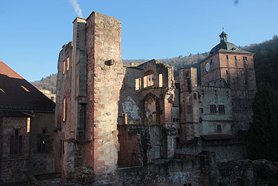 Westseite der Schlossruine Heidelberg