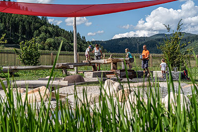 Der Wasserspielplatz zählt zu den Neuheiten des Museums. Foto: Schwarzwälder Freilichtmuseum Vogtsbauernhof